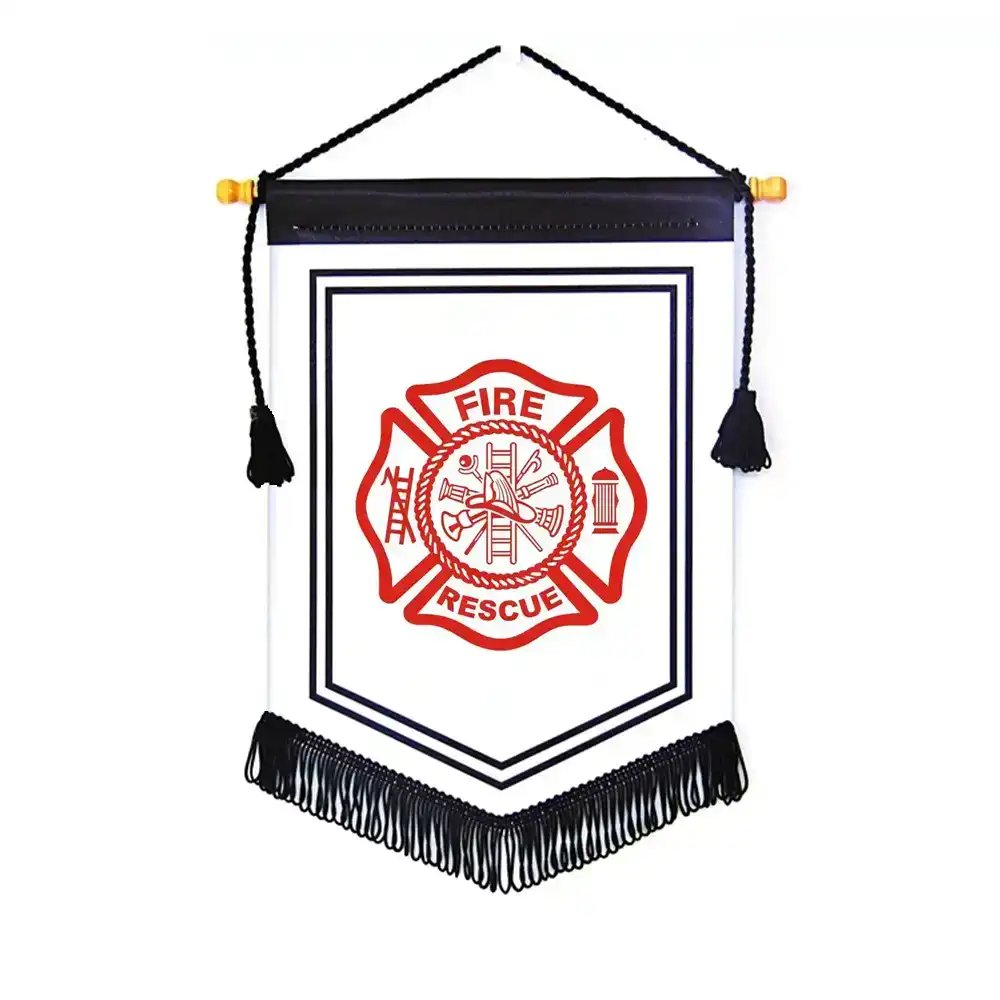 Custom Satin Crest Flags